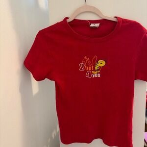 Red baby tee